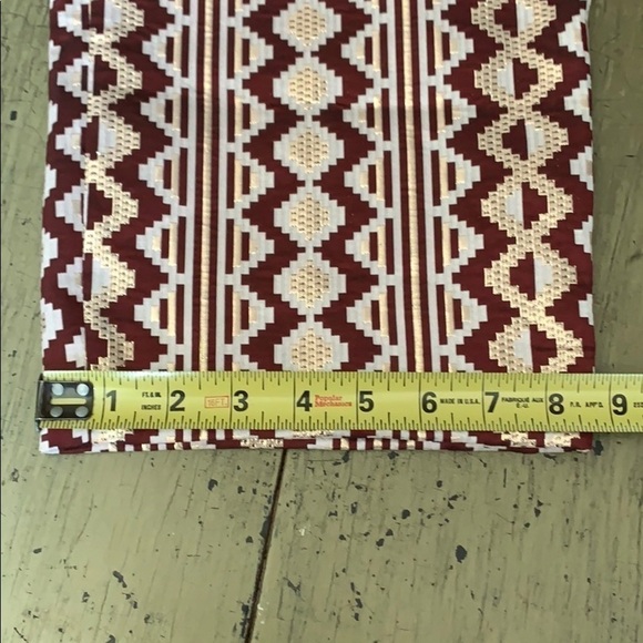 𝅺lulus Burgundy Multi Print Jacquard Culotte Pants - Picture 9 of 11